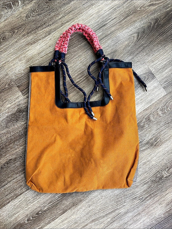 Handbags - Orange & Gray Tote Bag